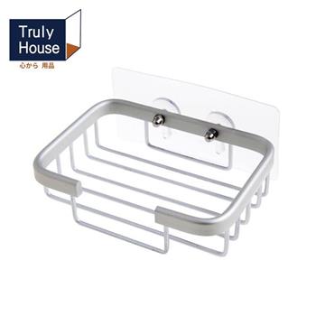 【Truly House】免打孔加厚肥皂架/香皂架/瀝水架/無痕貼