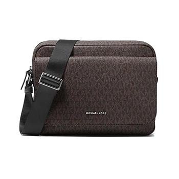 MICHAEL KORS  防刮皮革LOGO腰包－咖啡