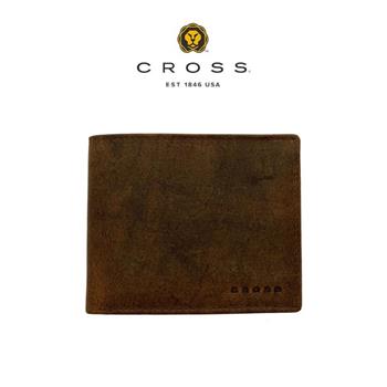 【CROSS】頂級NAPPA小牛皮樹格紋8卡皮夾 （咖啡色）【金石堂、博客來熱銷】