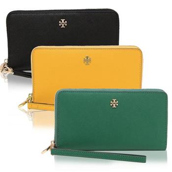 TORY BURCH 簡約皮革拉鍊長夾