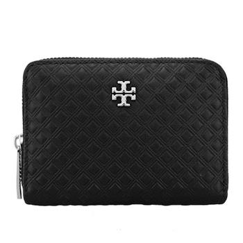 TORY BURCH 壓印皮革零錢袋－黑