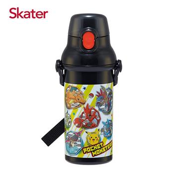 Skater銀離子直飲水壺（480ml）寶可夢－酷黑