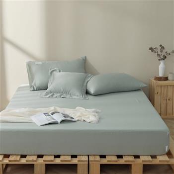 GOLDEN－TIME－抹香綠－300織紗100%純淨天絲三件式枕套床包組（加大）