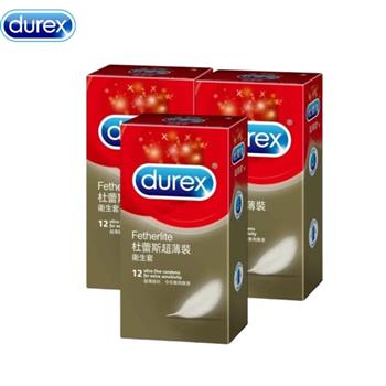 Durex杜蕾斯 超薄型 保險套（12入X3盒）【金石堂、博客來熱銷】