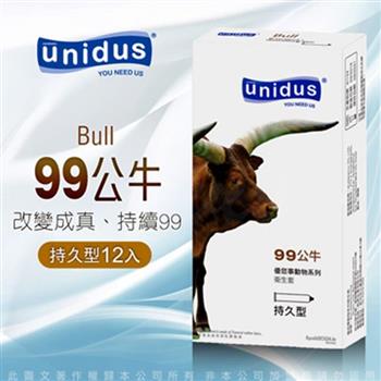 unidus優您事 動物系列保險套－99公牛－持久型 12入【金石堂、博客來熱銷】