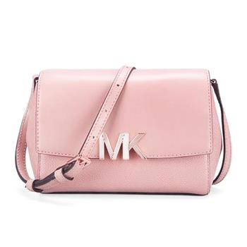 MICHAEL KORS 皮革翻蓋斜背包－粉色