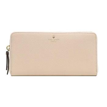 Kate Spade 素面皮革長夾－暖米色