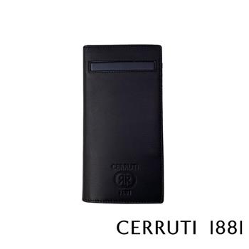 【CERRUTI 1881】限量2折 頂級義大利小牛皮12卡對開長夾 全新專櫃展示品（CEPU05701M）【金石堂、博客來熱銷】