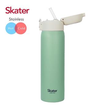 Skater不鏽鋼吸管保溫瓶（480ml）蘋果綠【金石堂、博客來熱銷】