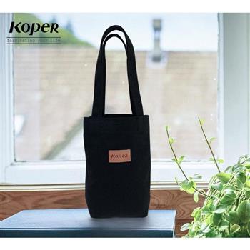 【KOPER】不平帆－簡約質感飲料袋/小提袋 經典黑（MIT台灣製造）
