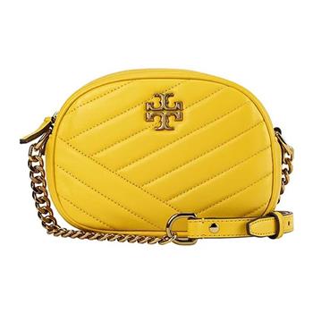 TORY BURCH 質感羊皮斜背包－黃