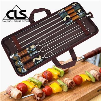 【韓國CLS】不鏽鋼烤肉叉混合七件組/烤肉/野炊/中秋