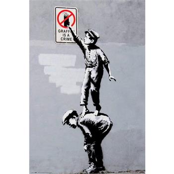 【Banksy】班克西－GRAFITTI IS A CRIME 海報【金石堂、博客來熱銷】