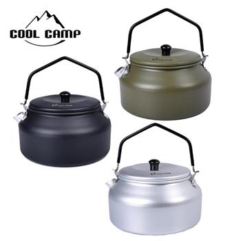 【COOLCAMP】0.9L硬質氧化鋁合金茶壺/茶葉/泡茶/露營/野餐/水壺（三色任選）