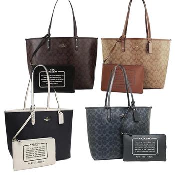 COACH 經典款PVC皮革雙面子母托特包