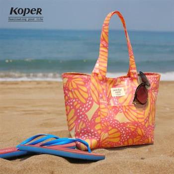 【KOPER】夏日海灘繽紛趣－愛麗絲側肩袋 MIT台灣製造 蜜桃橘