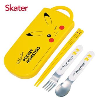 Skater銀離子三件餐具組－皮卡丘CHU!