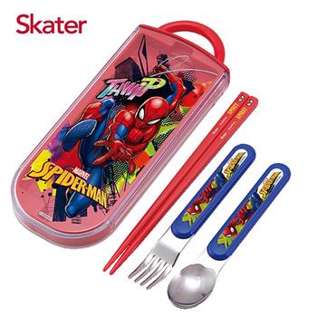 Skater銀離子三件餐具組－Spiderman