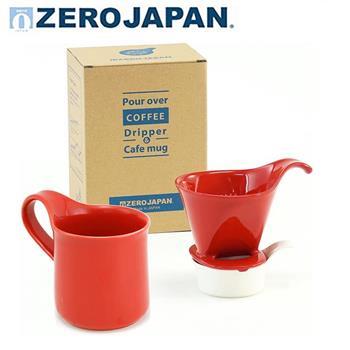 【ZERO JAPAN】造型馬克杯咖啡漏斗盤組（番茄紅）