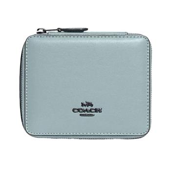 COACH 簡約皮革飾品珠寶盒－藍【金石堂、博客來熱銷】