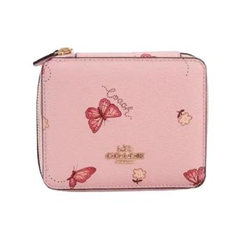 COACH 印花皮革飾品珠寶盒－粉色蝴蝶【金石堂、博客來熱銷】