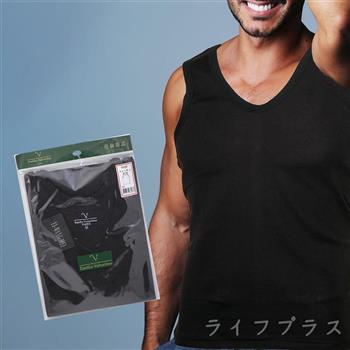 范倫提諾男V領背心內衣－黑色－1500－3件組
