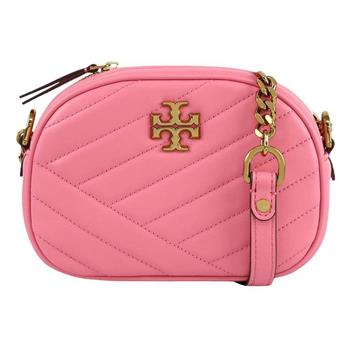 TORY BURCH 質感羊皮斜背包－粉