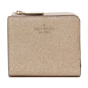 kate spade 質感皮革短夾－玫瑰金