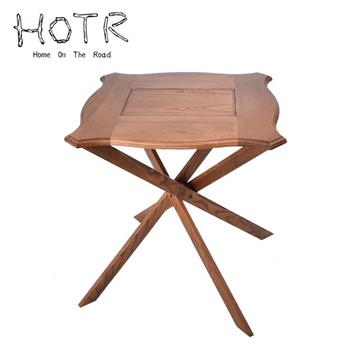 【HOTR】麻雀 戶外桌椅折疊桌/實木露營桌子/野餐桌裝備－麻將桌【金石堂、博客來熱銷】