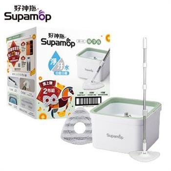 好神拖 2026神馬都好拖 極淨拖淨汙分離平板拖把組 加贈1布(共1拖1桶2布)