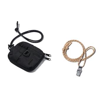 【bitplay】 Essential Pouch 機能小包 V2（含頸掛繩）－ 炭黑/軍綠色＋ 6mm撞色掛繩組