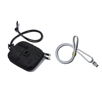 【bitplay】 Essential Pouch 機能小包 V2（含頸掛繩）－ 炭黑/軍綠色＋ 8mm撞色掛繩組