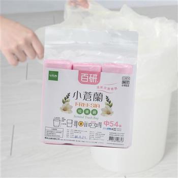 百研/小蒼蘭清新垃圾袋－中－20L－65X55cm－（54張X6包）
