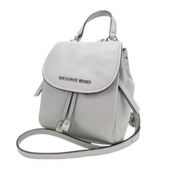 MICHAEL KORS 荔枝紋皮革斜背包－灰色