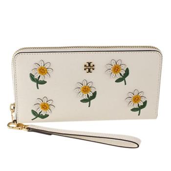 TORY BURCH 造型皮革練長夾－小雛菊