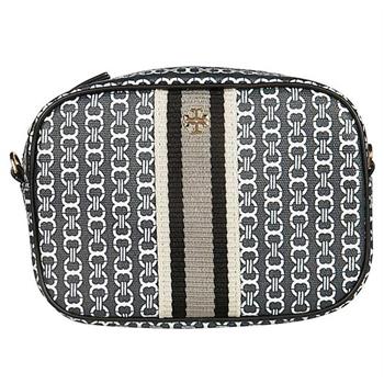 TORY BURCH 印花尼龍斜背包－灰白