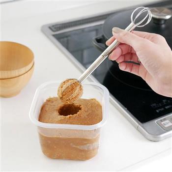 【LEYE】日本製不鏽鋼味噌專用攪拌棒 味噌度量棒 打蛋器 攪拌器