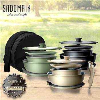 仙德曼露營鍋具組-不沾烤盤系列-2組