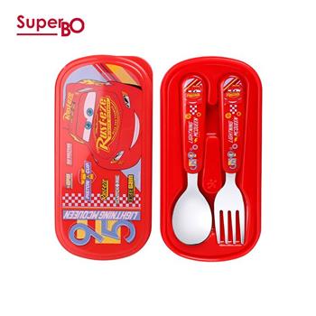 SuperBO 幼兒不鏽鋼匙叉組（附盒）閃電麥坤