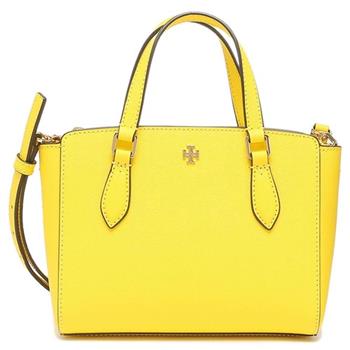 Tory Burch 雙T－LOGO素面皮革兩用包－黃