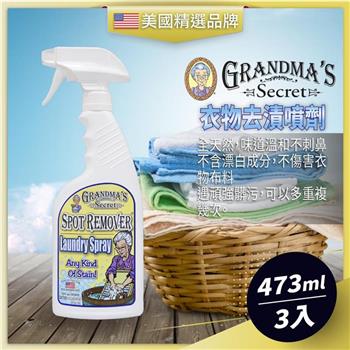 GRANDMA'S SECRET老奶奶的秘密 衣物去漬噴劑473ML-3瓶組