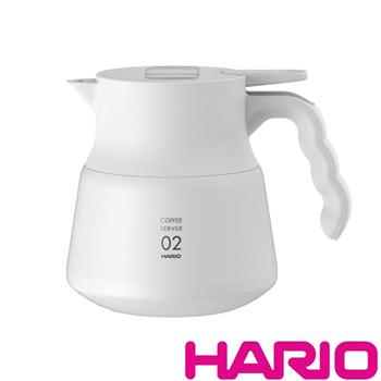 【HARIO】V60不鏽鋼保溫咖啡壺白PLUS 600/VHSN-60-W【金石堂、博客來熱銷】