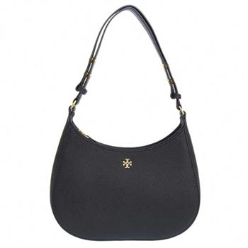 Tory Burch 簡約皮革雙T－LOGO肩背包－黑