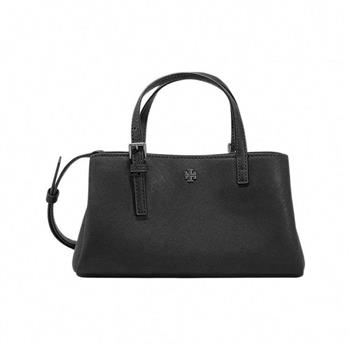 Tory Burch 質感素面皮革兩用包－黑