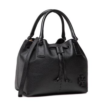 Tory burch 拼接皮革手提包－黑