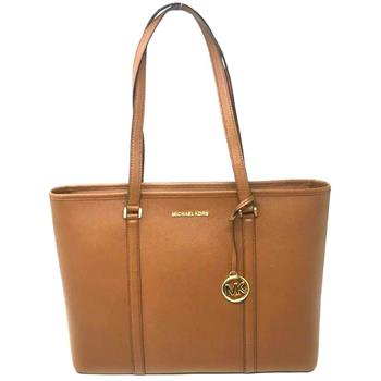 MICHAEL KORS 素面皮革肩背包-焦糖