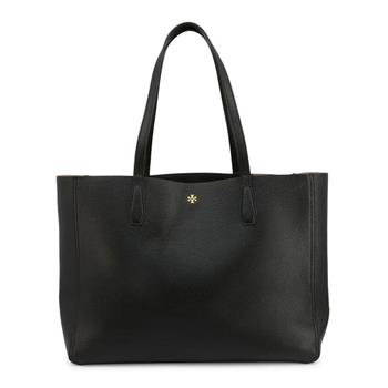 TORY BURCH 素面皮革子母包－黑色