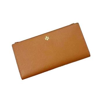 Tory burch 素面皮革手拿包－焦糖