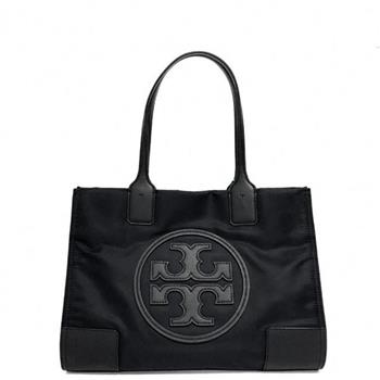 Tory burch 雙T－LOGO尼龍肩背包－黑