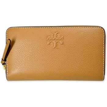 Tory burch 荔枝紋拉鍊長夾－駝